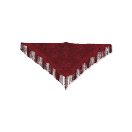 HERITAGE LACE Dynasty 41 x 84 in. Shawl with Fringe - Red DYSH-RD